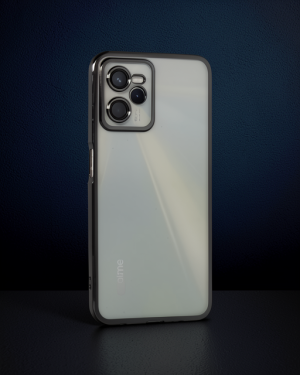 Realme C35 Kılıf Razer Lensli Silikon - Siyah