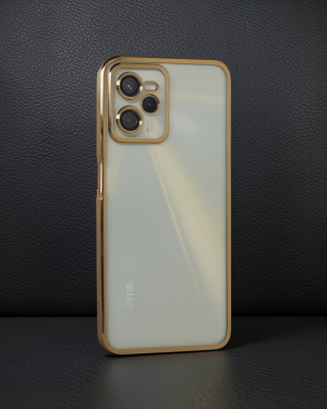 Realme C35 Kılıf Razer Lensli Silikon - Gold