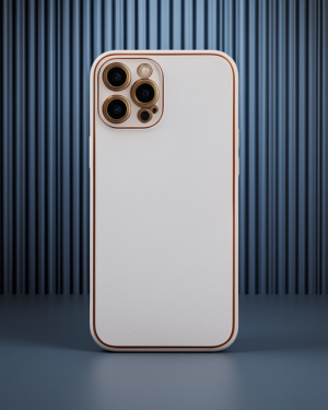 iPhone 12 Pro Kılıf Coco Deri Silikon Kapak - Pudra