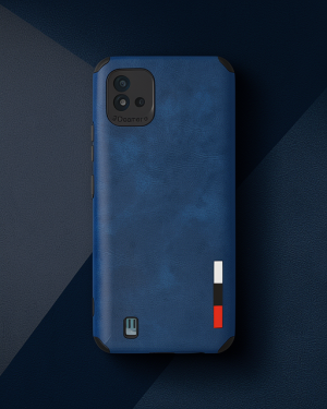 Realme C11 2021 Kılıf - Loop Deri Silikon - Lacivert