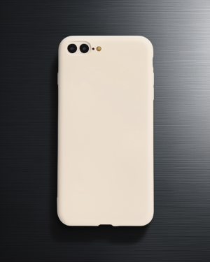 iPhone 7 Plus Kılıf First Silikon - Krem