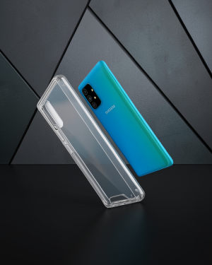 Samsung Galaxy A91 / S10 Lite Kılıf Lüx Şeffaf Silikon - Şeffaf
