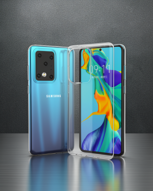Samsung Galaxy S20 Ultra Kılıf Lüx Şeffaf Silikon - Şeffaf
