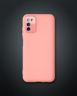 Samsung Galaxy A03S Kılıf Lansman Glass Kapak - Pembe