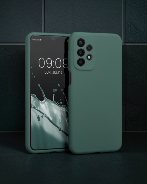 Samsung Galaxy A23 4G Kılıf First Silikon - Koyu Yeşil