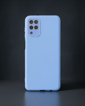 Samsung Galaxy A22 Kılıf Lansman Glass Kapak - Mavi