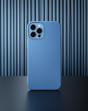 iPhone 12 Pro Kılıf - Lansman Glass Kapak - Mavi