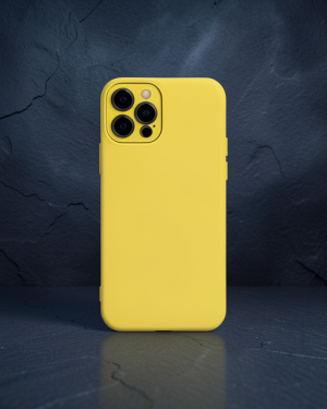 iPhone 12 Pro Max Kılıf Lansman Glass Kapak - Sarı