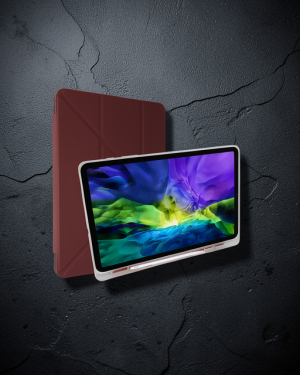 Samsung Galaxy X200 Tab A8 10.5 - Mars Tablet Kılıfı Kalemlikli - Mürdüm