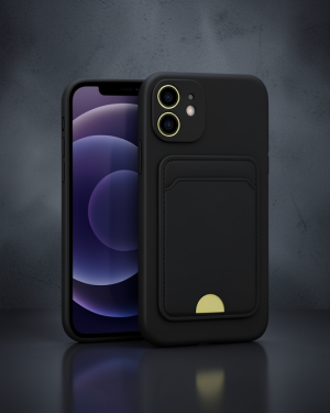 iPhone 11 Kılıf Kelvin Kartvizitli Silikon - Siyah