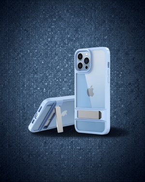 iPhone 13 Pro Max Kılıf Rolet Stand Kapak - Sierra Blue