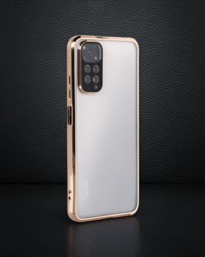 Xiaomi Redmi Note 11 - Kılıf Razer Lensli Silikon - Gold
