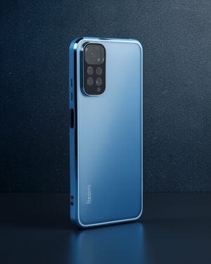 Xiaomi Redmi Note 11 - Kılıf Razer Lensli Silikon - Açık Mavi