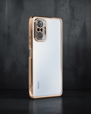 Xiaomi Redmi Note 10 Pro Kılıf Razer Lensli Silikon - Gold