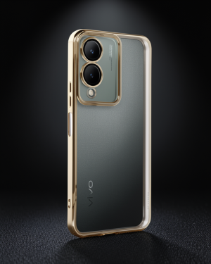 Vivo Y17S Kılıf Razer Lensli Silikon - Gold