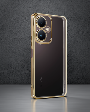 Vivo Y27 Kılıf Razer Lensli Silikon - Gold