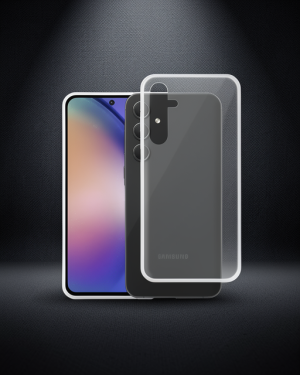Samsung Galaxy A55 5G Kılıf Lüx Şeffaf Silikon - Şeffaf