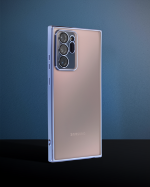 Samsung Galaxy Note 20 Ultra Kılıf Razer Lensli Silikon - Açık Mavi