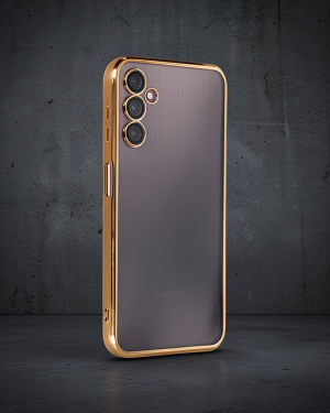 Samsung Galaxy A14 4G Kılıf Razer Lensli Silikon - Gold
