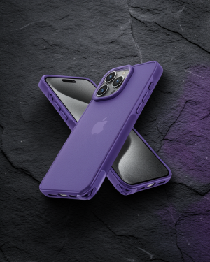 iPhone 15 Pro Kılıf Elegant Kapak - Derin Mor