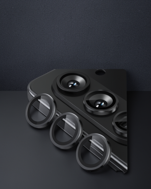 Samsung Galaxy Z Fold 5 - Valdez Metal Kamera Lens Koruyucu - Siyah