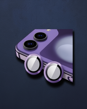 Samsung Galaxy Z Flip 5 Valdez Metal Kamera Lens Koruyucu - Derin Mor