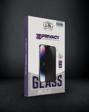 iPhone 15 Pro Max - Bilvis 3D Hayalet Cam Ekran Koruyucu - Siyah