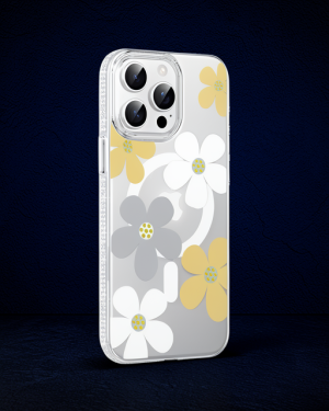 Joko iPhone 14 Pro Max Floral Magsafe Kılıf - Sarı