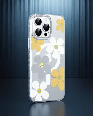 Joko Apple iPhone 15 Pro Floral Magsafe Kılıf - Sarı