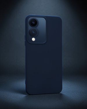 Vivo Y17S Kılıf Nano İçi Kadife Silikon - Lacivert