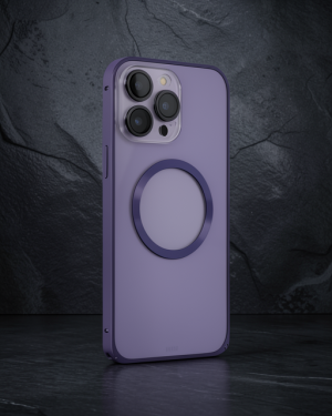 Joko Apple iPhone 14 Pro Kılıf Metal Bumper Magneticsafe - Derin Mor
