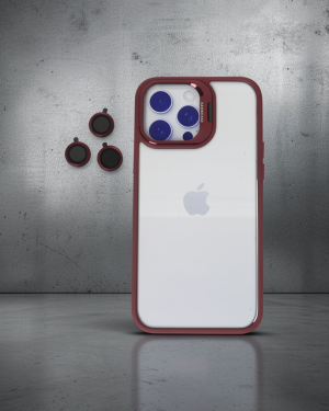iPhone 14 Pro Kılıf Joko Roblox Lens Standlı - Bordo