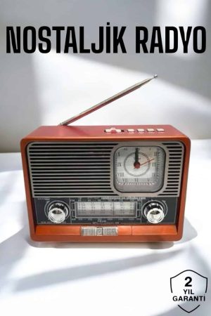 Nostaljik Görünümlü USB Girişli Bluetooth Bağlantılı Radyo