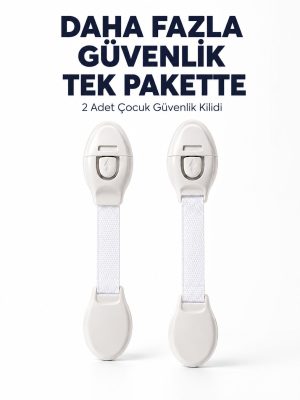 2 Adet Güçlü Yapışkanlı Çocuk Güvenlik Kilidi