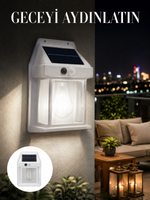 1800 mAh Pilli Solar Duvar Aydınlatma Yeni Nesil