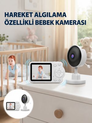 Gece Görüşlü Bebek Kamerası Ninni ve Alarm Özellikli Yeni Nesil