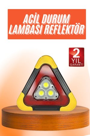 Reflektör Güneş Enerjili Taşınabilir Portatif Acil Güvenlik Işığı Araba Acil Uyarı Işığı