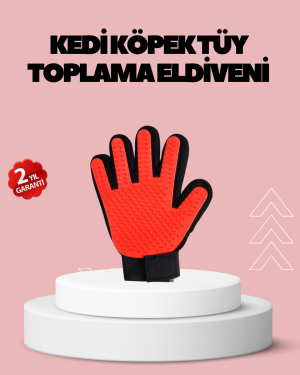 Evcil Hayvanlar İçin Tüy Dökülme Önleyici Eldiven – Masaj ve Temizlik İçin Yumuşak Silikon Uçlu