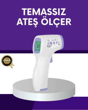 Temassız Ateş Ölçer Dijital Kızılötesi Termometre Hızlı Ölçüm