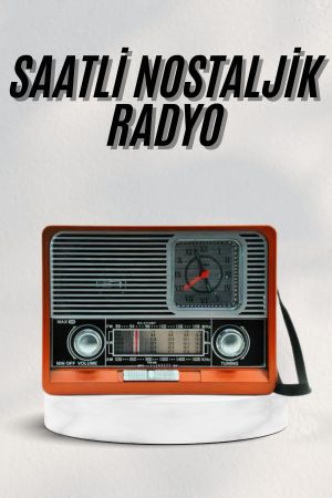Vintage Nostaljik Radyo AUX USB SD Kart Girişli Şarjlı Bluetooth Bağlantılı