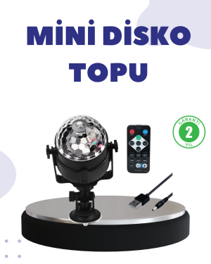 Ses Duyarlı Mini Disko Küre Lamba