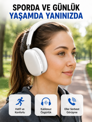 Stereo Ses Kaliteli Bluetooth Kulaklık | Katlanabilir ve Ergonomik Tasarım Yeni Nesil