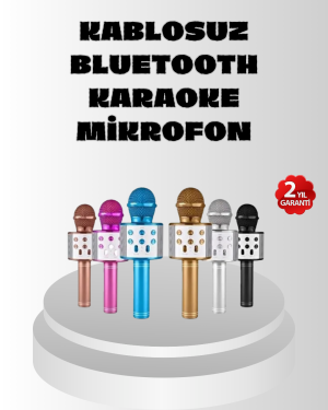Kablosuz Bluetooth Karaoke Mikrofon  Yankı Efektli
