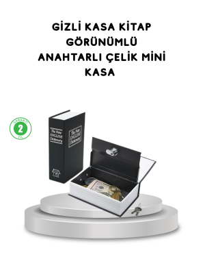 Gizli Kitap Kasa – Metal Gövdeli, Anahtarlı