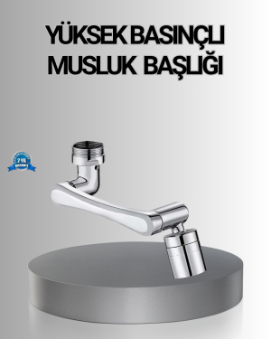 1080° Dönebilen Musluk Başlığı Robotik Kol Havalandırıcı Çok Yönlü Su Yönlendirme