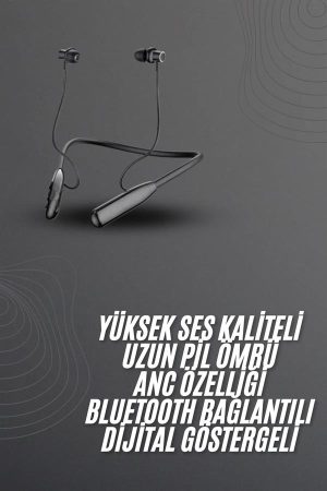 100 Saat Bluetooth Kulaklık Dijital Göstergeli ANC Özelliği Kablolu