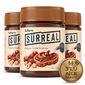 Tafaru Sürreal Kakaolu Fındık Kreması 330g X 3 Adet