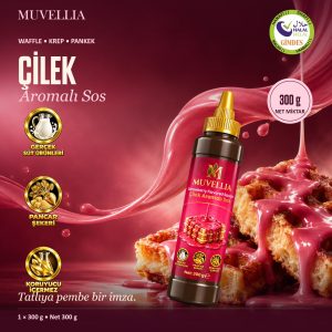 Muvellia Çilek Aromalı Sos Waffle Krep Pankek 300 g
