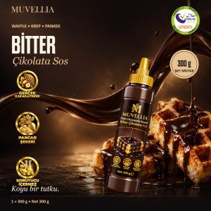 Muvellia Bitter Çikolata Sosu Waffle Krep Pankek 300 g