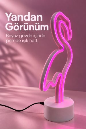 Flamingo LED Lamba Pembe Işıklı USB ve Pilli